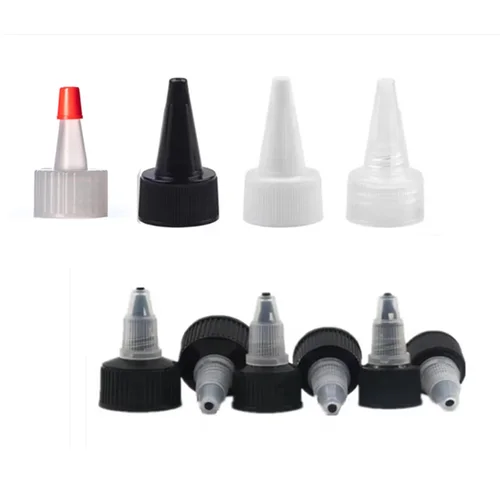 10 piezas 18-410 20-410 24-410 28-410 tapa superior giratoria acanalada dispensadora de plástico estilo Yorker negro, tapa dispensadora abierta giratoria superior roja