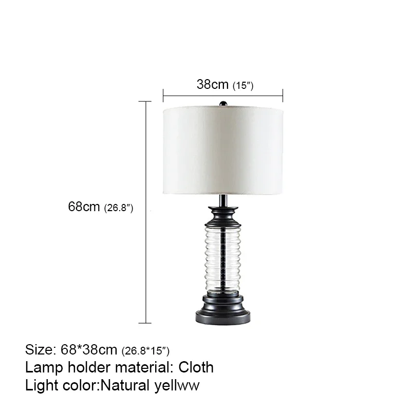 COLIN Modern Glass Table Lamp LED Nordic Vintage Creative Simple Dimming Desk Light for Home Living Room Bedroom Study