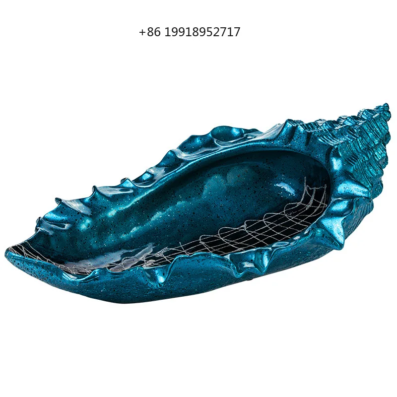 Luxury Conch Sashimi Platter with Dry Ice Tray - Non-Toxic Porcelain Serving Dish for Sushi Salmon Crudo Presentation