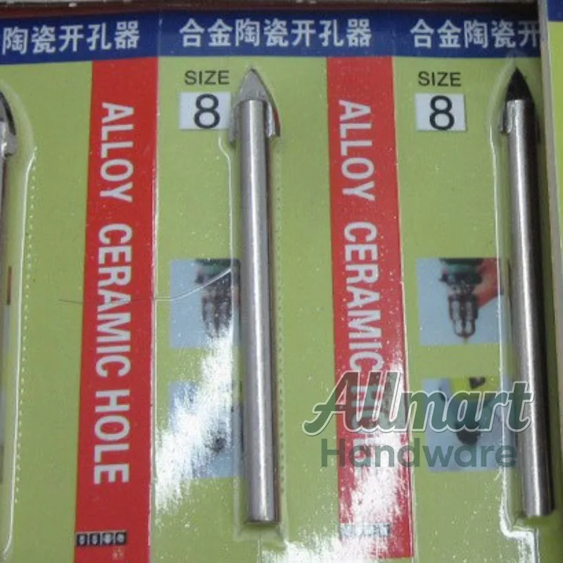 High hardness alloy triangular drill bit with round handle, crack resistant and wear-resistant marble cement drilling tool