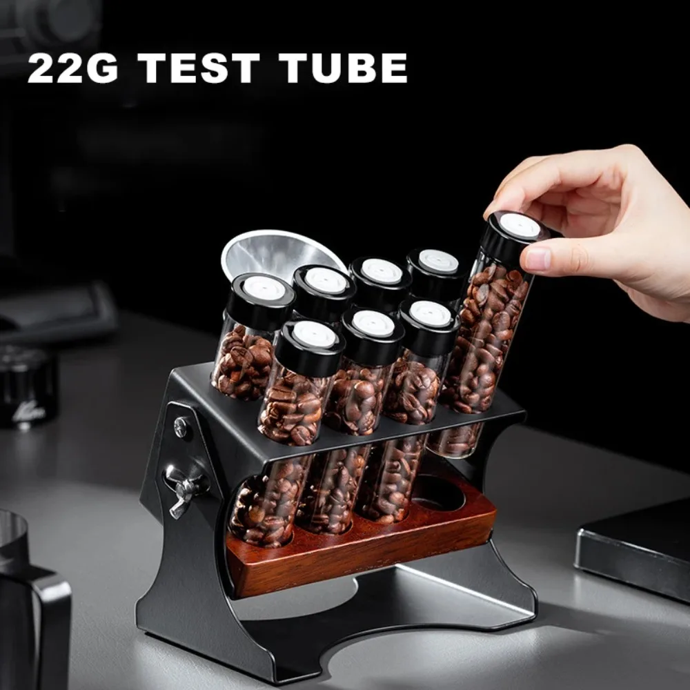 

22G Coffee Beans Storage Container Display Rack Tea Tube Bottle Glass Espresso Coffee Accessories Tool Barista Coffeware Sets