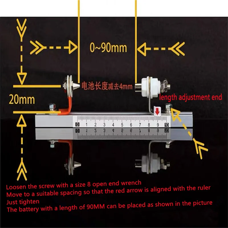 18650 test stand 26800 lithium battery 32650 fixture 26650 capacity 21700 maximum current 20A support