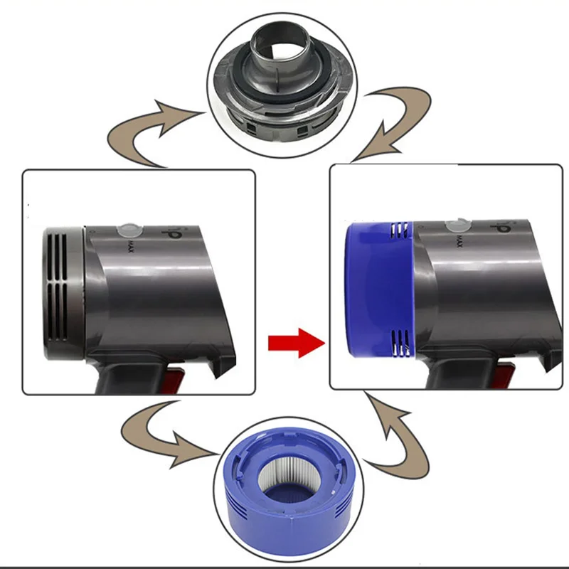 모터 후면 커버 헤파 포스트 필터, 다이슨 V7 V8 트리거 동물 진공 청소기 모터 후면 커버, 전면 필터 교체 부품