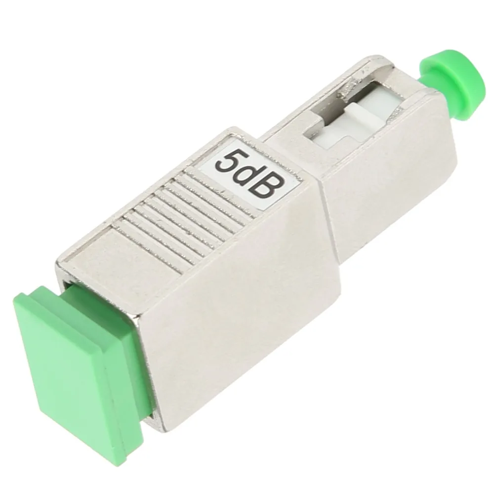 SC/APC 5dB Fiber Optic Connector Good Repeatability High Return Loss Optical Fiber Adapter Low Insertion Loss Flange Type