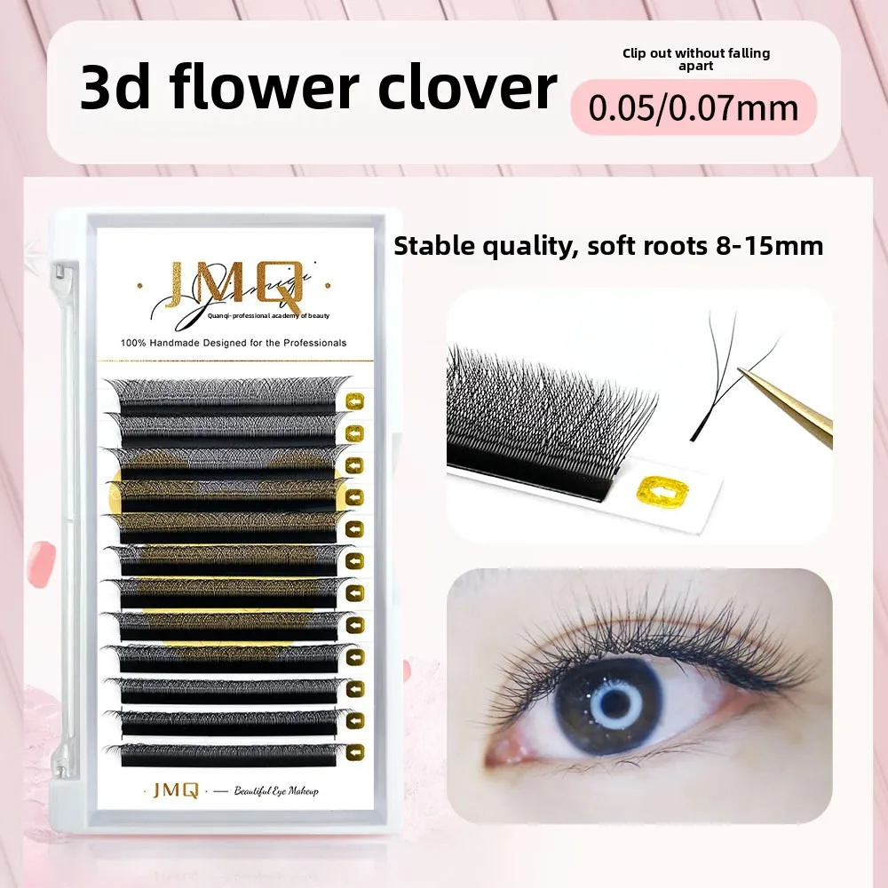 3D W Lash Extension Volume 0.07 super soft natural non-scattering roots 3d fairy flower yy factory wholesale grafted eyelashes