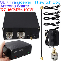 Portable SDR Transceivers Radio Switch Antenna Sharer DC 160MHz 100W Aluminum Alloy Antenna Sharing Device with Host Power Cord