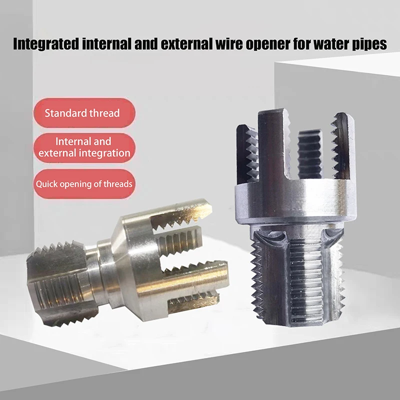 

1/2" 3/4" PPR Threader for PVC Pipes, Compatible with Electric Drills for Internal-External Threading