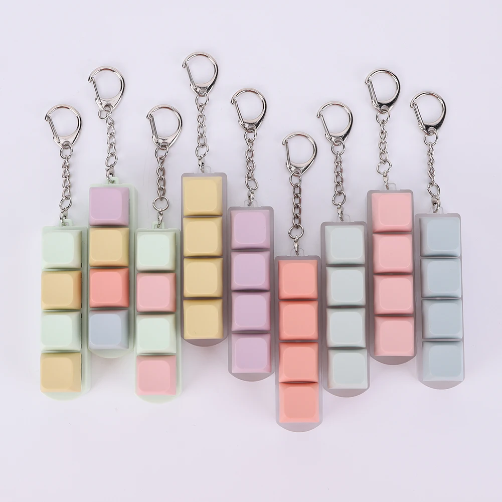 Tastatur Schlüssel Spielzeug Party Stress Relief DIY Zappeln Taste Keycap Zappeln Schlüsselbund Tastatur Schlüsselbund Spielzeug Finger Tastatur Kappen Spielzeug