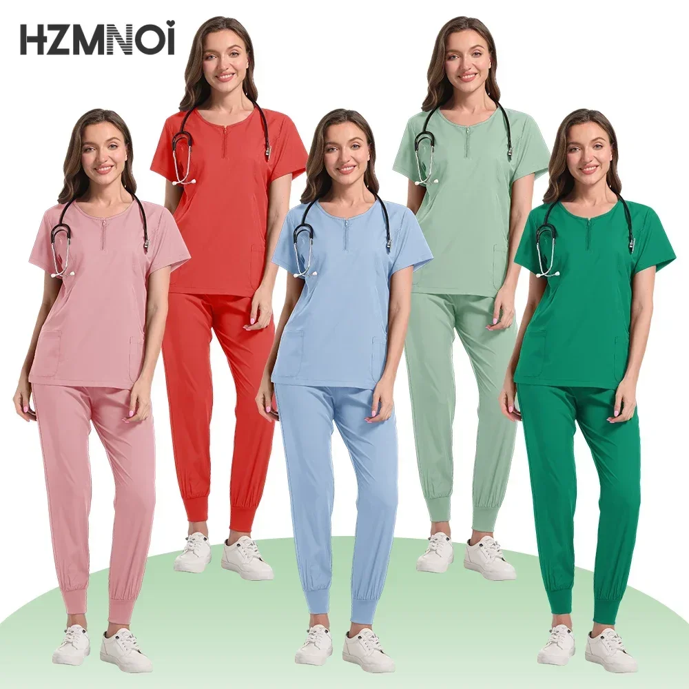 Tops médicos, pantalones para mujer, uniformes médicos de Hospital, conjuntos de exfoliación, accesorios para enfermeras, clínica Dental, salón de belleza, traje de trabajo