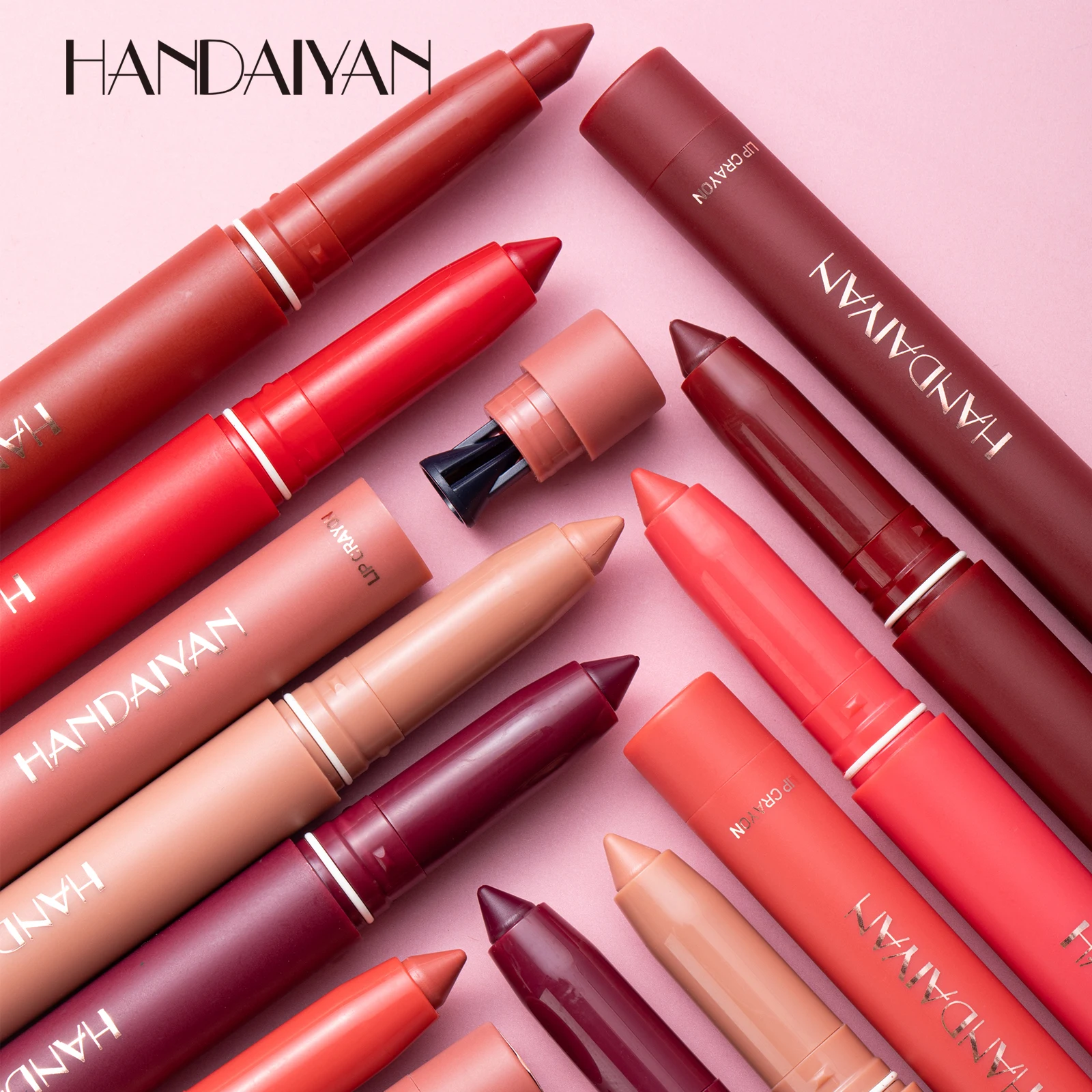 HANDAIYAN New Arrive Matte Lipstick Pencil Makeup Silky Velvet Lip Stick Pen Waterproof Nude Pink Red Lip Blam Make Up Cosmetics