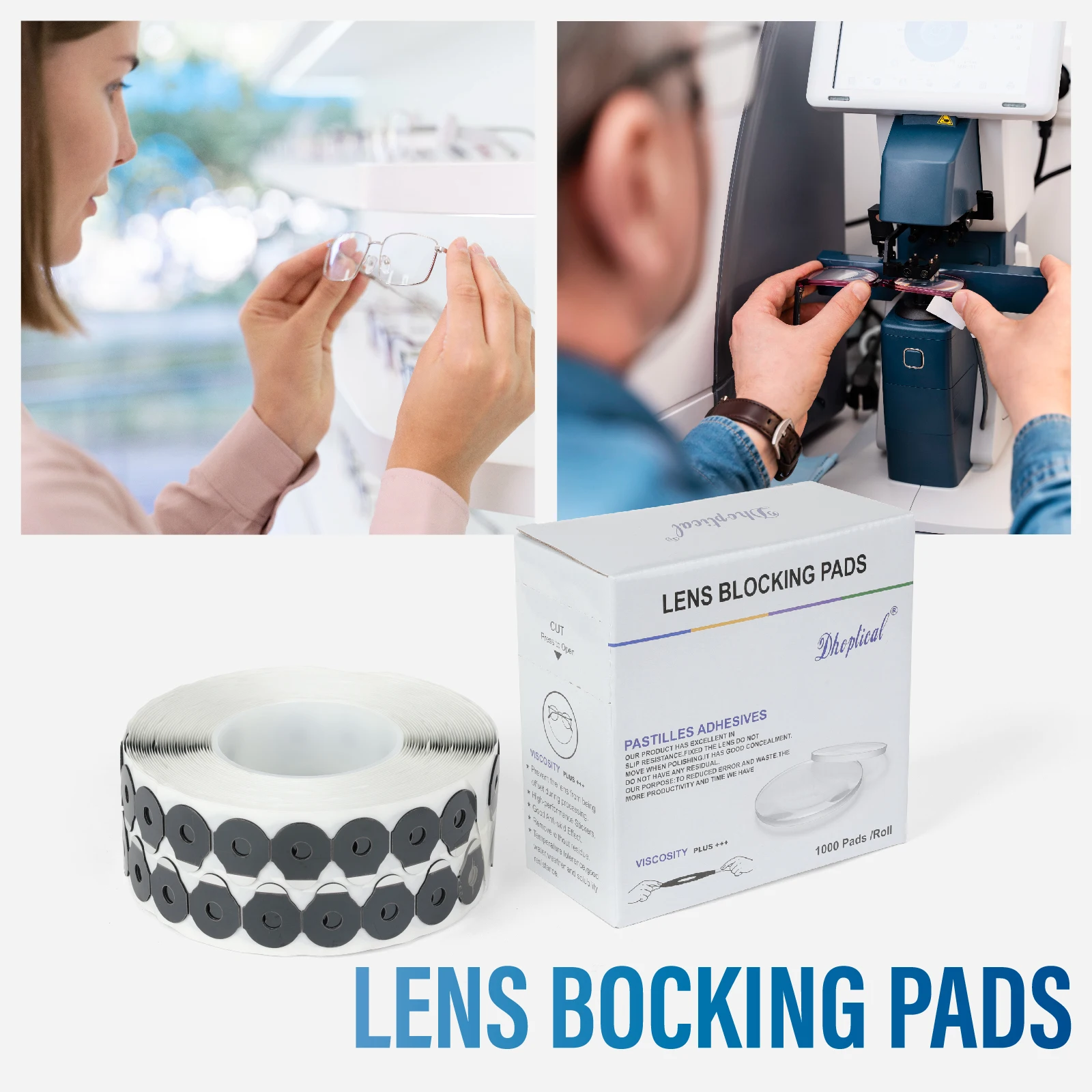 Linsenschutzpads, hohe Viskosität und hohe Zähigkeit, 1000 Stück/Box, geeignet für superhydrophob beschichtete Linsen – Detail 7