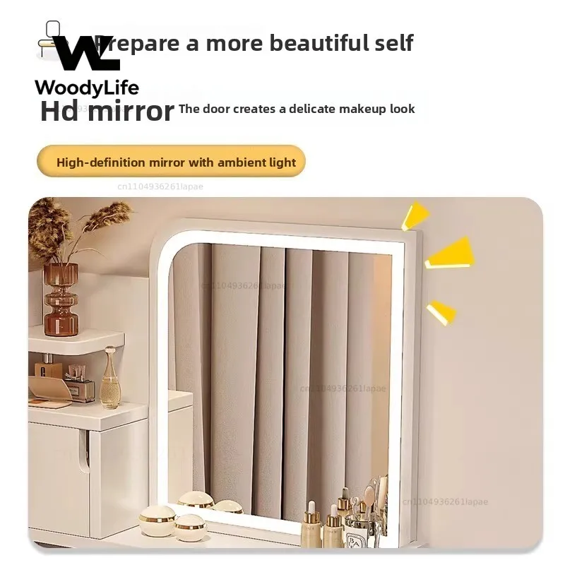 Dresser household bedroom with mirror makeup table small apartment storage makeup table