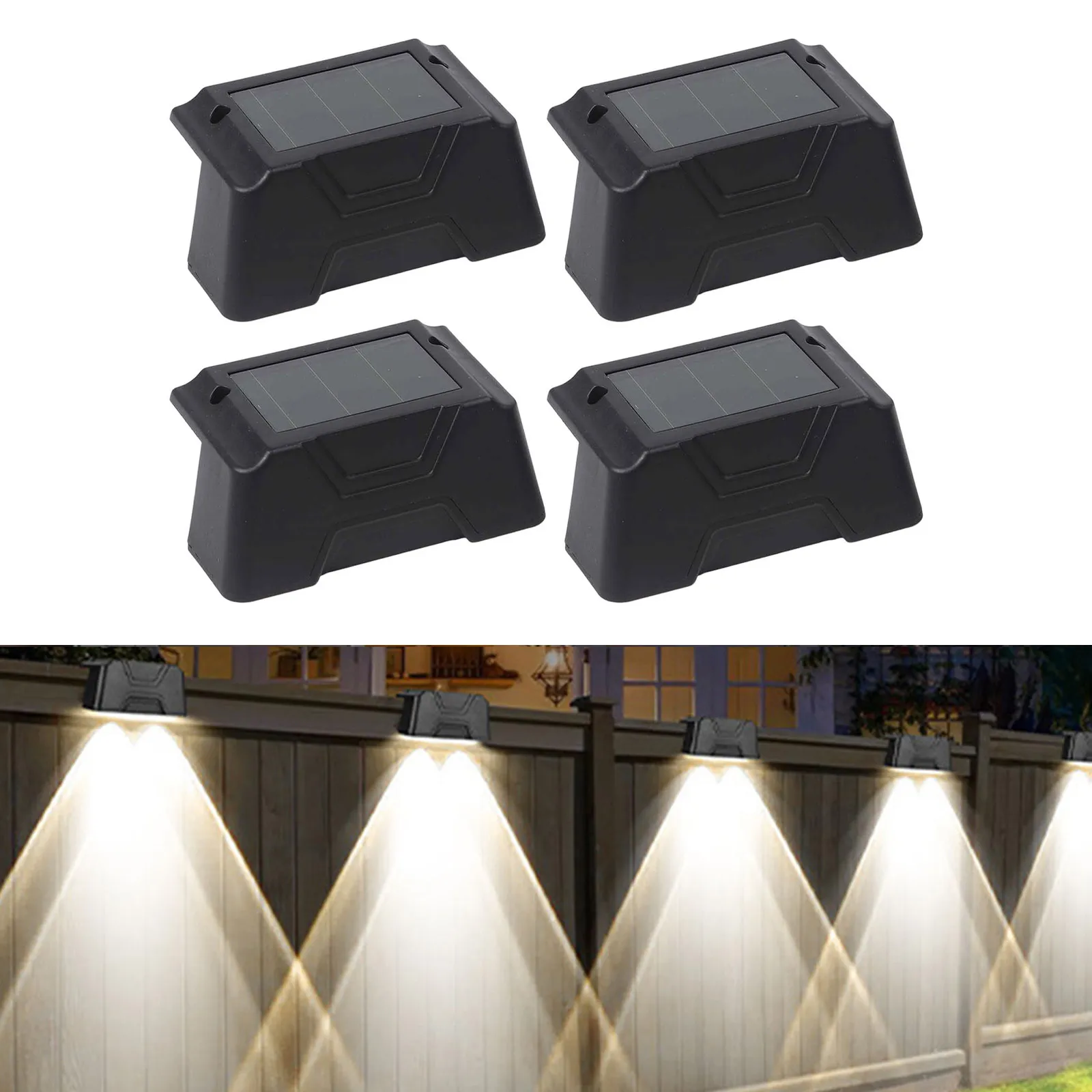 For Fences For Gardens IP65 Waterproof Lights Outdoor Lighting Garden Illumination 9*5*3.7cm Easy Install Solar Lights