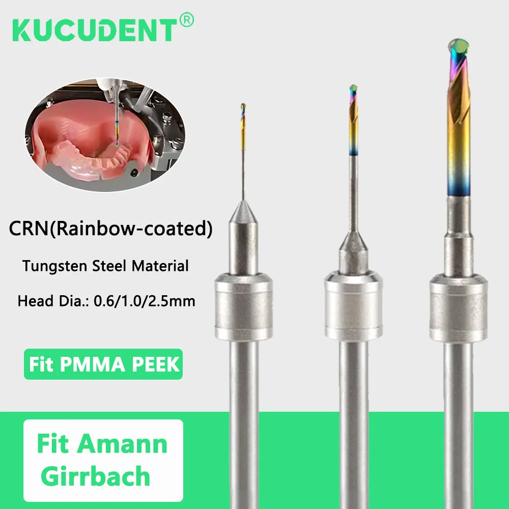 

Стоматологический фрезерный бор подходит для Amann Girrbach, хвостовик 3 мм для PMMA PEEK Wax CRN CAD CAM Система сухого фрезерования 0,6/1,0/2,5 мм, стоматологические лабораторные инструменты