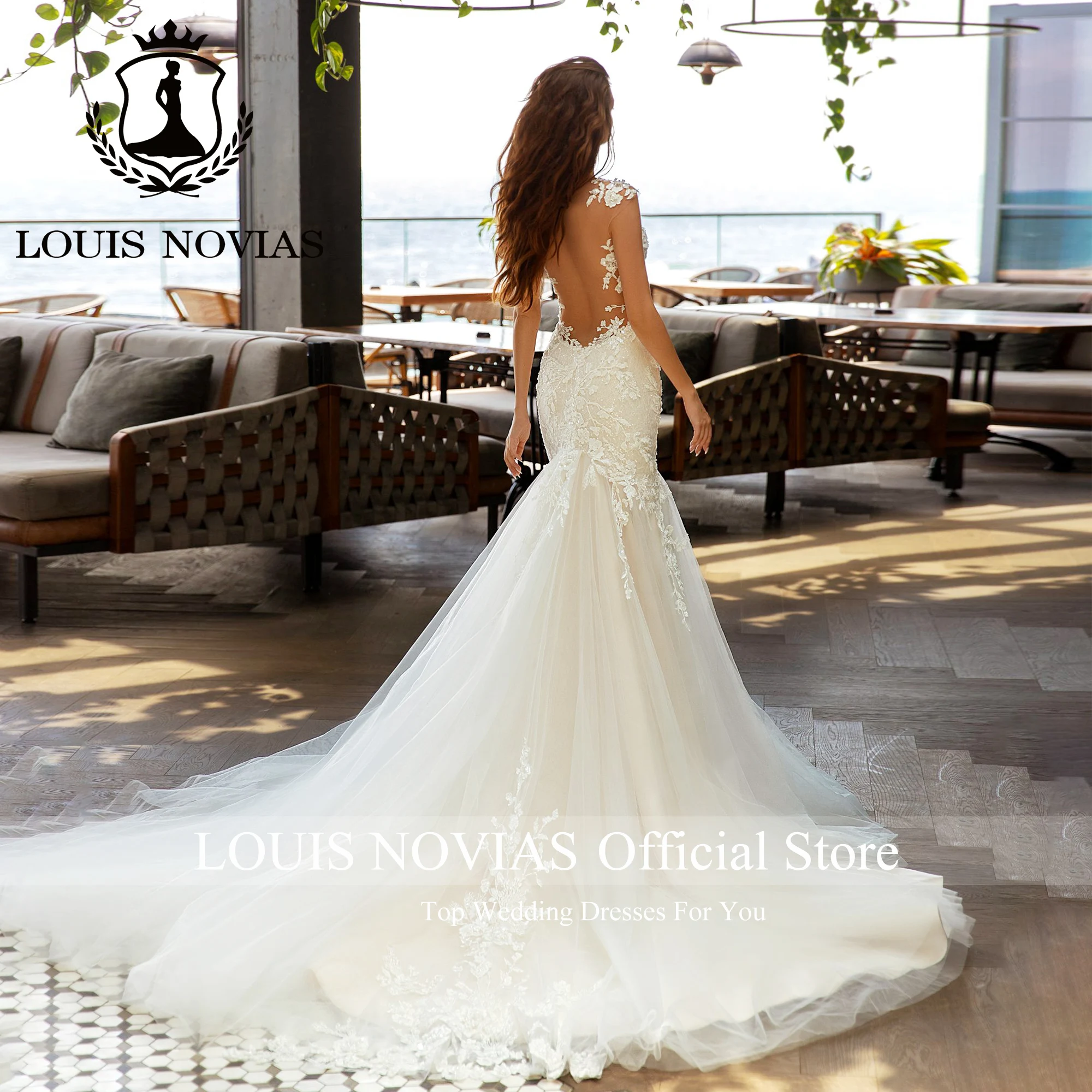 LOUIS NOVIAS Свадебные платья русалки для женщин, сексуальное платье невесты в форме сердца на тонких бретельках, винтажное свадебное платье Vestidos De Novia