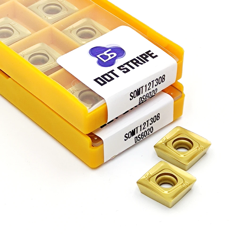 Solt 12T308 텅스텐 카바이드 인서트, SOMT12T308 JH VP15TF UE6020 US735 고품질 금속 CNC 선반 공구 밀링 커터