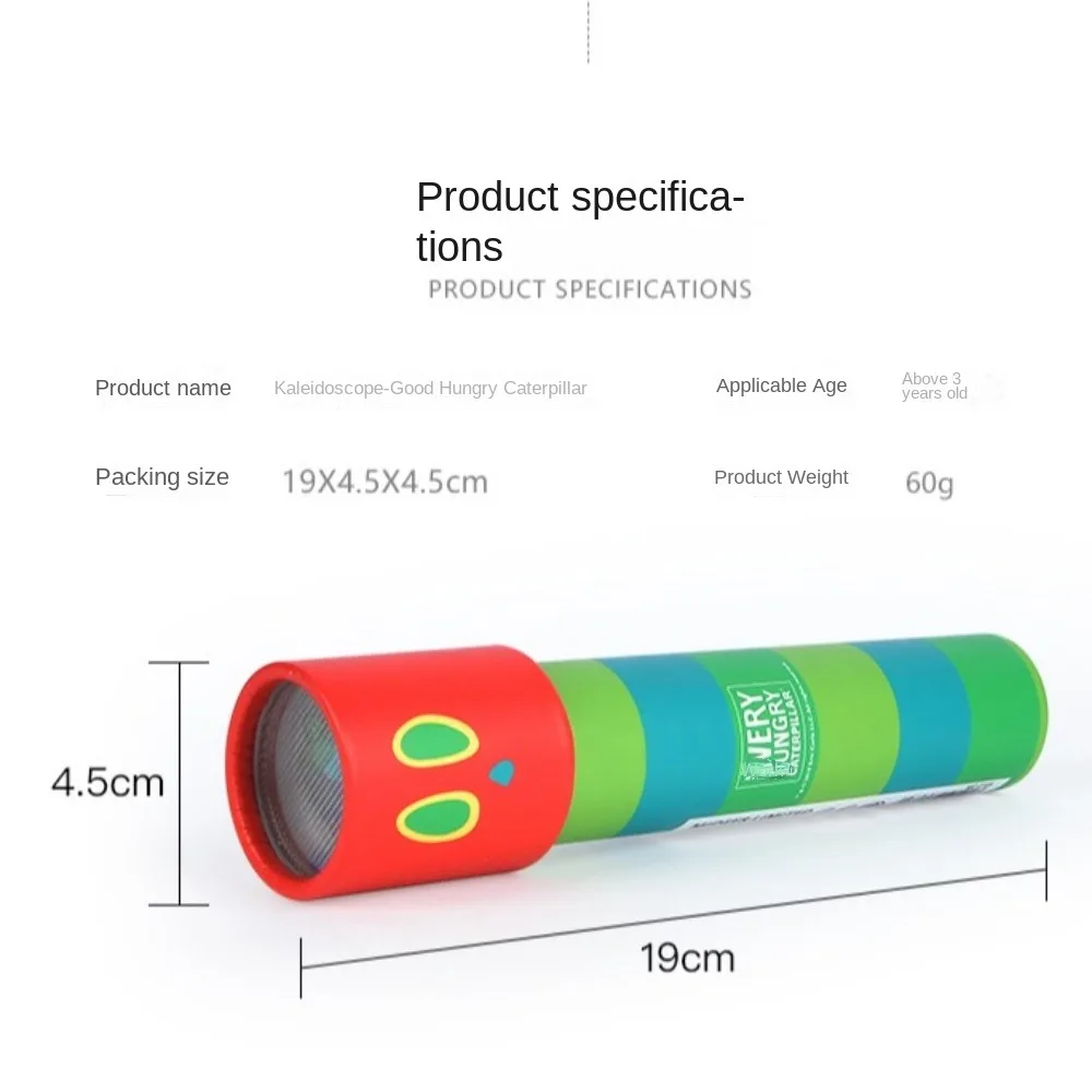 Забавная очень голодная гусеница, калейдоскоп-головоломка, сменная развивающая оптическая игрушка, воображающий масштабируемый рождественский подарок