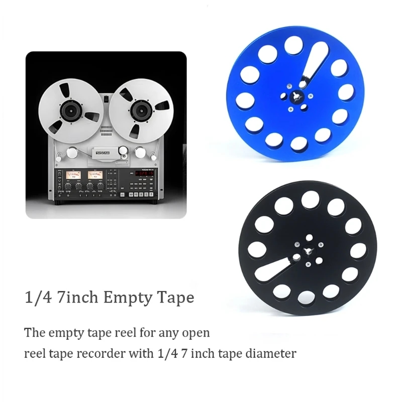 7Inch Aluminum Tape Reel for 1/4Inch Recording Media, 11 Holes For Long Play Analog Recording Tape