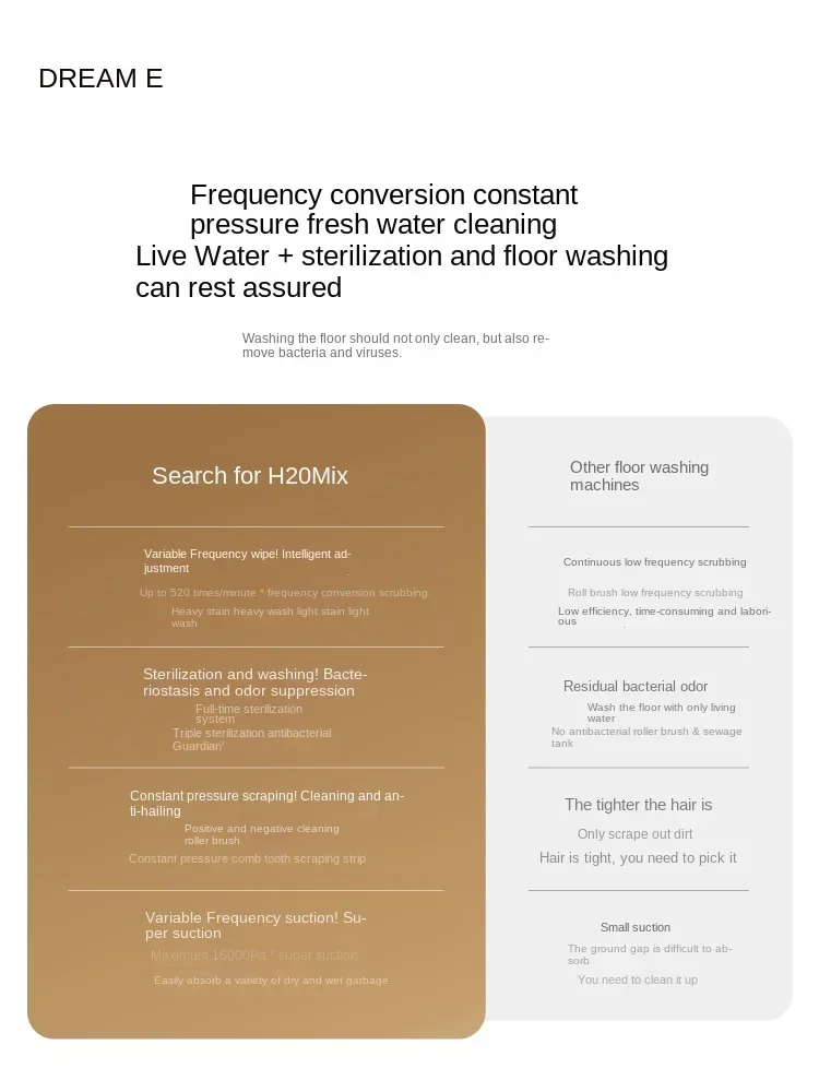 غسالة الأرضيات الأصلية DREAME H20Mix للتنظيف والتطهير والكنس، الأجهزة المنزلية، الهواء الساخن، التجفيف السريع #4