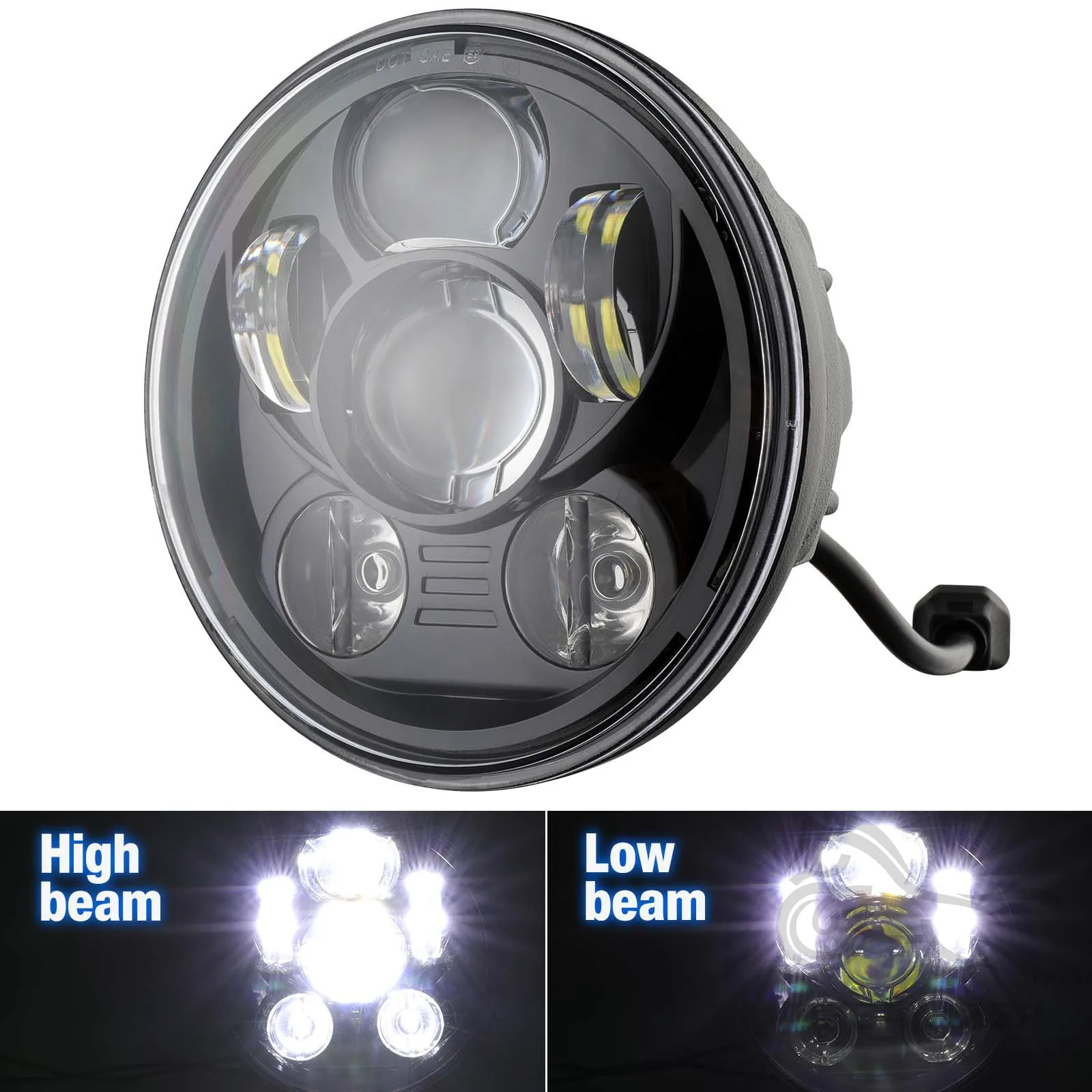 

5.75 Inch LED Headlight DRL For Harley Sportster 1200 XL1200L Custom XL1200C 883 XL883 883L XL883R