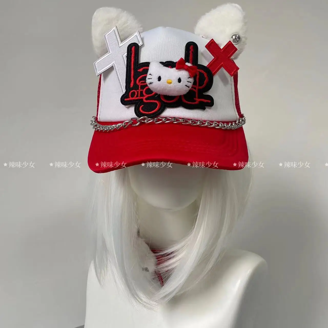 Christmas Hello Kitty Hat Cute Student Exquisite Creativity Headgear Baseball Cap Girl Sports Photograph Doll Decor Travel Gift