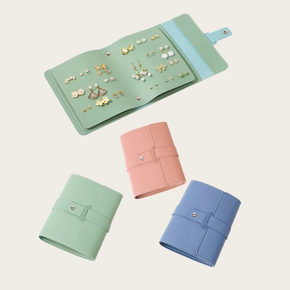 

Органайзер-книга для сережек, дорожный, на 42 пары, с разноуровневыми отверстиями и застежкой-защелкой, для женщин