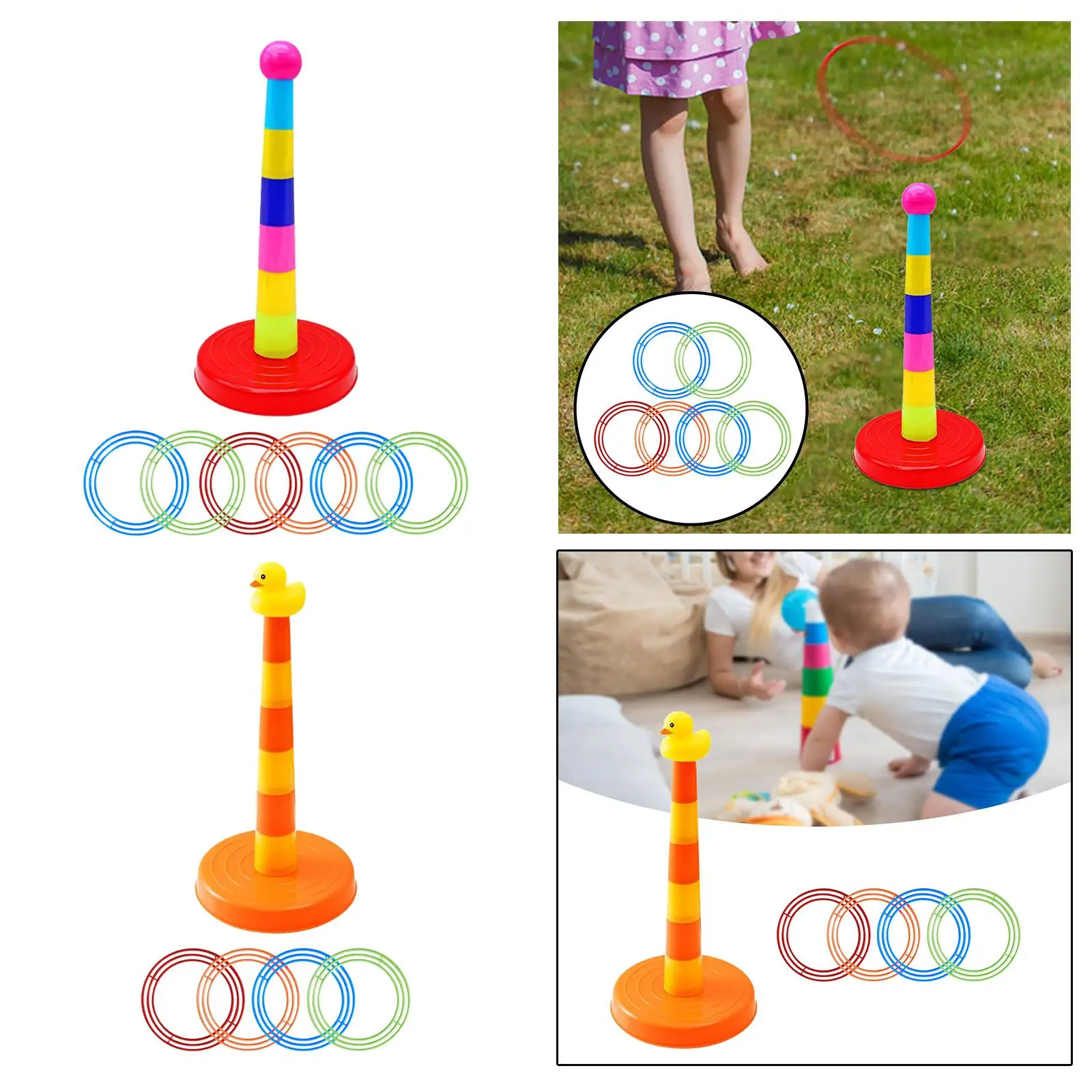 Ring Toss Game Kids Baby Education Toys,Tossing and Active Play Set Throwing