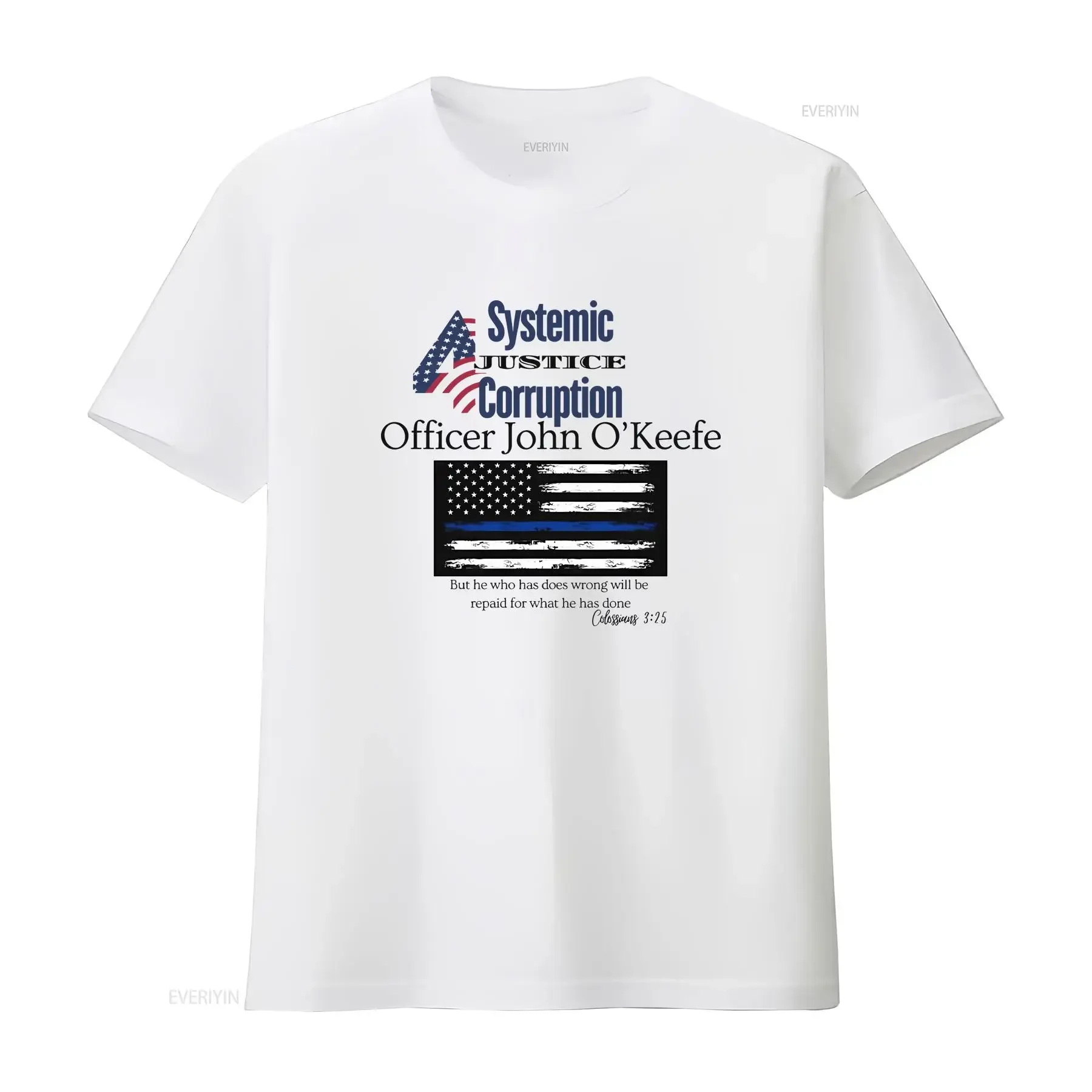 Systemic Corruption Justice 4 Officer John O'Keefe T Shirt Karen Read Free Canton PD Trial vintage Washed Unisex Versatile