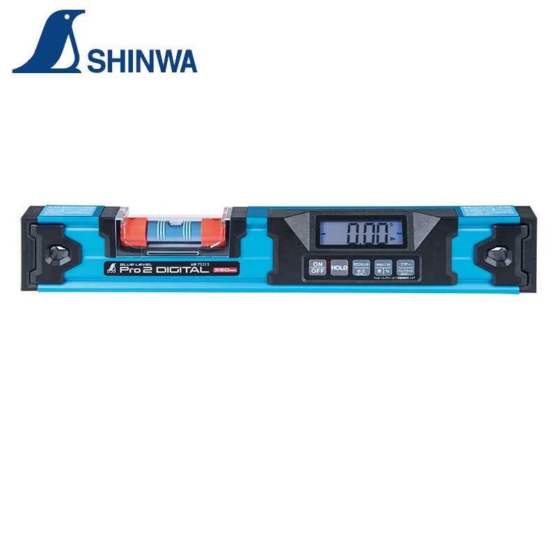 SHINWA Precision Blue Level Pro 2 Digital Dust Waterproof with Easy Viewing Blue Bubble  V-shaped Groove Magnetic Available 1PCS