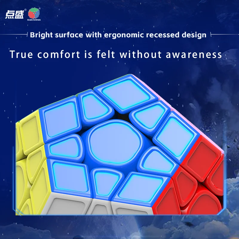 DianSheng Googol Magnetic Large Megaminx 3X3 Large Megaminx Magic Cube Stickerless Professional Fidget Puzzle Toys  Gifts