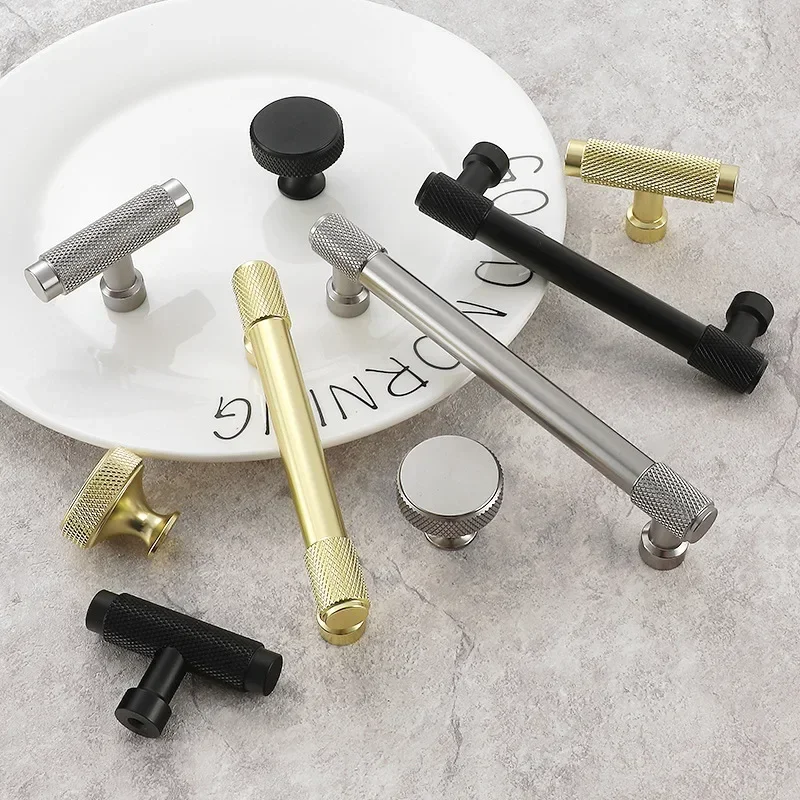 Modern Wardrobe Drawer Knobs Black Gold Silver Closet Door Knobs Cabinet Drawer Pulls Furniture Handles Kitchen Accessories