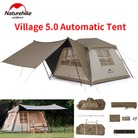 Naturehike Village 5.0 Automatic Tent Quick Open Family Travel Camping Outdoor Cabin Tent with Canopy for 2-4 Person Lightweight