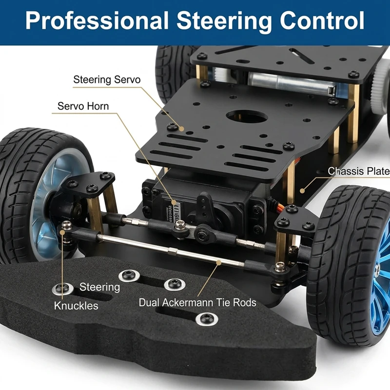 金属製サーボベアリングキット付きサーボロボット車,4wdシャ - Robot Chassis のレビューと価格