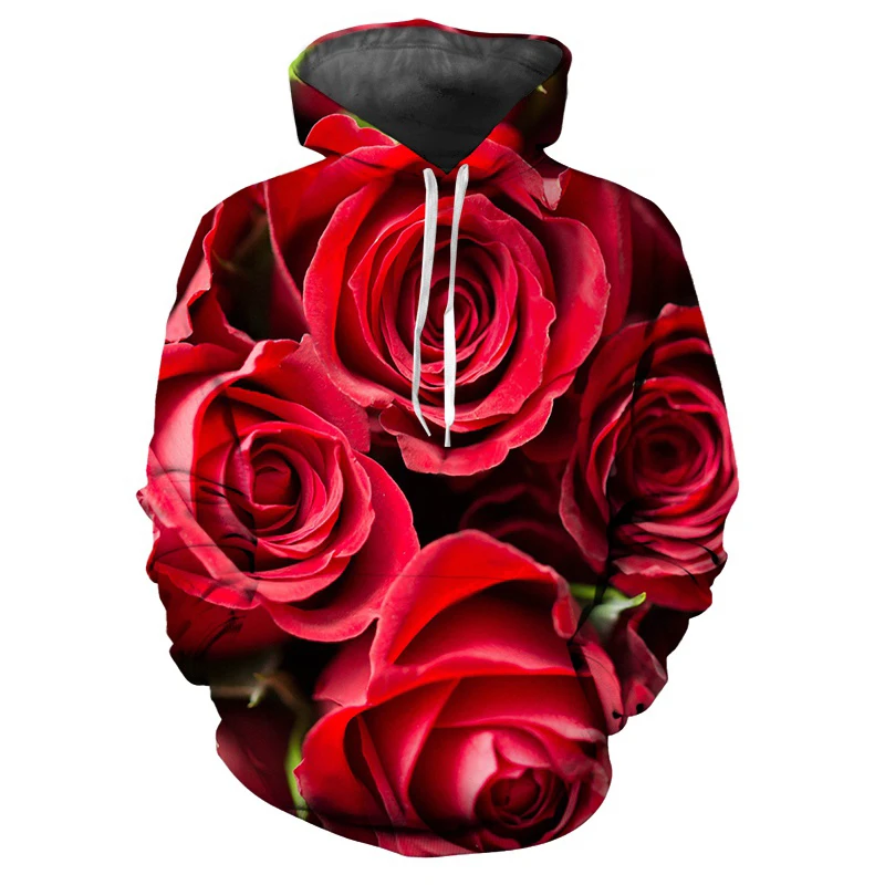 Autumn Colorful Flower 3D Print Hoodies Men Women Fashion Casual Sweatshirts Oversized Hoodie Pullovers Tracksuit Clothing