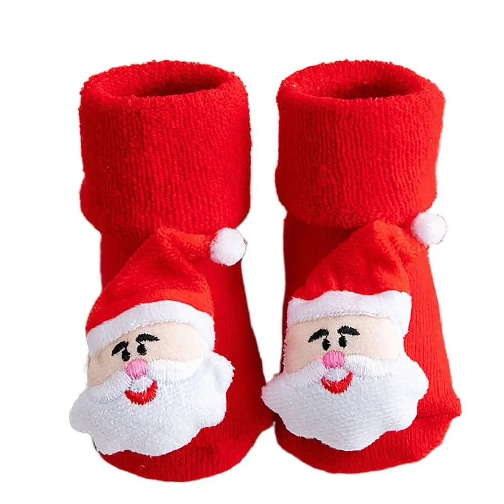 

For Toddler For Thicken Winter Tree Gloves Deer Baby Christmas Socks Floor Socks Infant Short Socks Cotton Socks