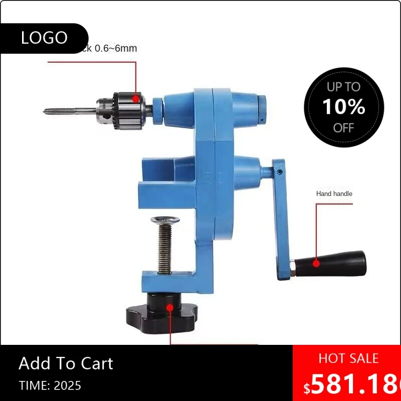 080808Util máquina reparadora de dientes B10 máquina de taladrar Manual de precisión en miniatura roscado Manual (apriado F
