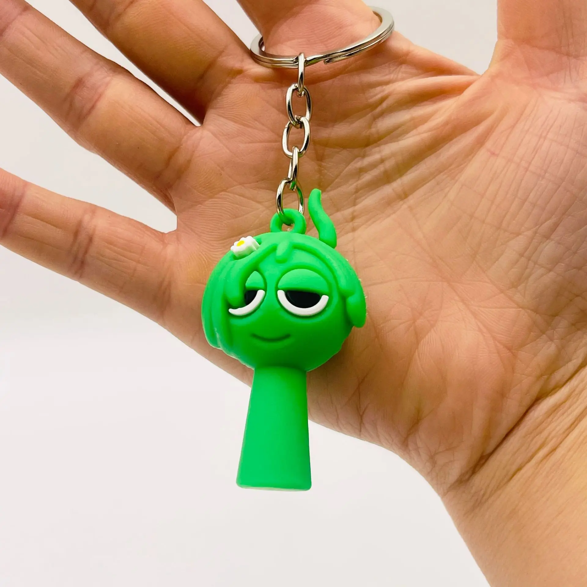 LLavero de dibujos animados Sprunki, figura de Sprunki Oren Raddy, llavero gris para niña y niño, llavero colgante, joyería, regalos para seguidores