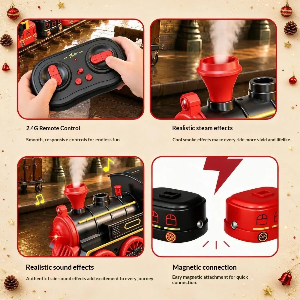 Remote Control Magnetic Greedy Little Train Magnetic Suction Greedy Snake Battle Simulation Toy Educational Interactive Play Toy view 4