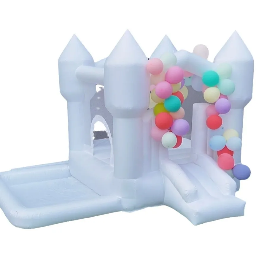 

Customized outdoor white wedding trampoline air mold manufacturer spot outdoor marriage proposal birthday party jumping bed Euro