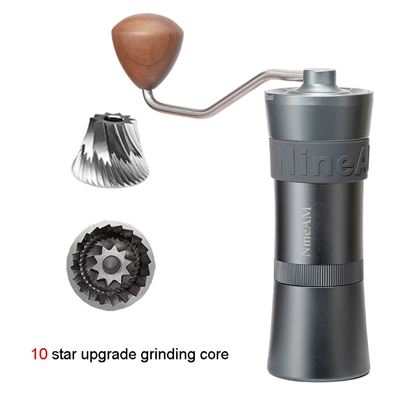 NineAM Upgrade Manual Coffee Grinder Professional Stainless Steel 7 and 10 Core Burrs Coffee Beans Grinder Handmade Coffee Tools