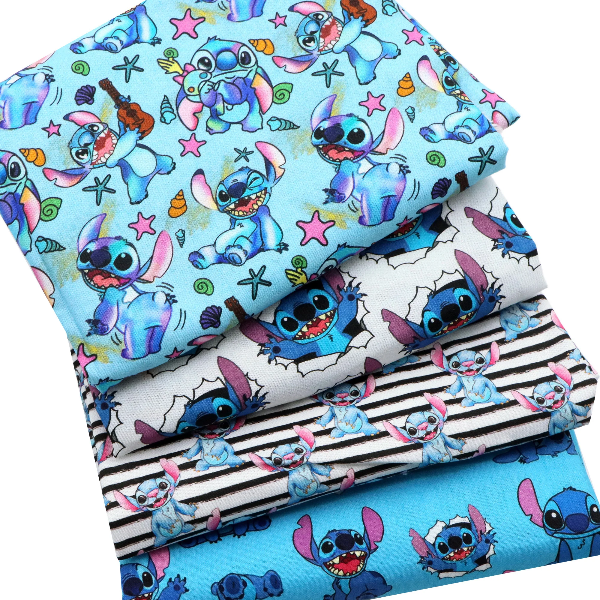 

50*145cm Patchwork Lilo And Stitch 100% Cotton Fabric For Tissue Sewing Quilting Fabrics Needlework Material DIY Handmade