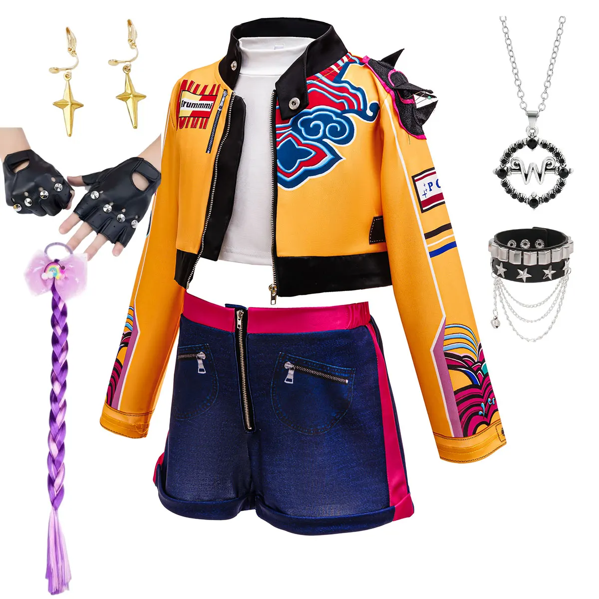 Costume de danse pour fille, imprimé 3D, 3 pièces, déguisement populaire pour performance musicale coréenne, tenue de chanteuse enfant, uniforme d'équipe de cosplay