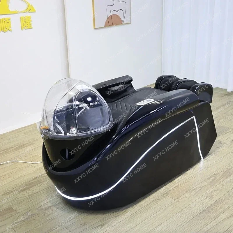 

TTBarber Shop Shampoo Hair Salon Special Automatic Intelligent Electric Massage Bed Ceramic Hair Salon Flush Bed