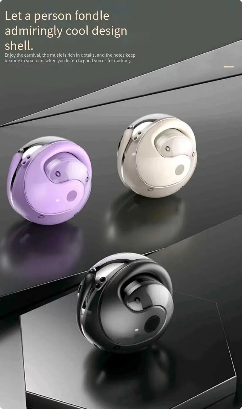 New feature small coconut ball TWS Bluetooth headset ear-mounted OPEN6 super lon
