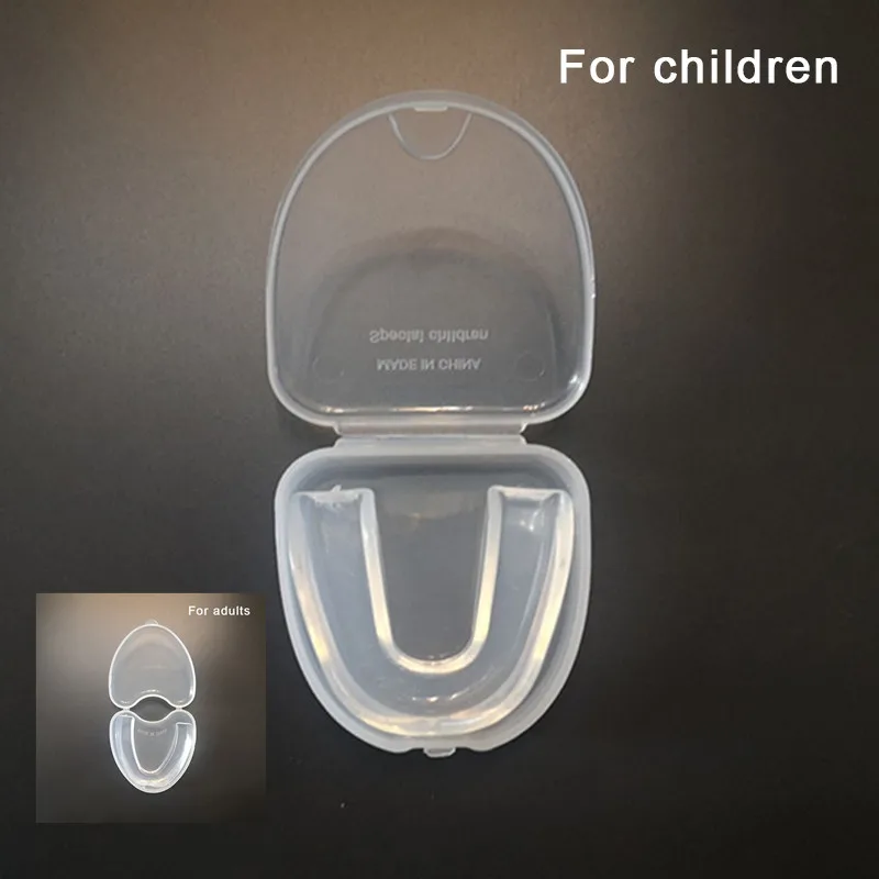 1Set 5.5x4.7x1.6cm Mouth Guard EVA Teeth Protector Night Guard for Grinding Anti-snoring Teeth Whitening Boxing Protection