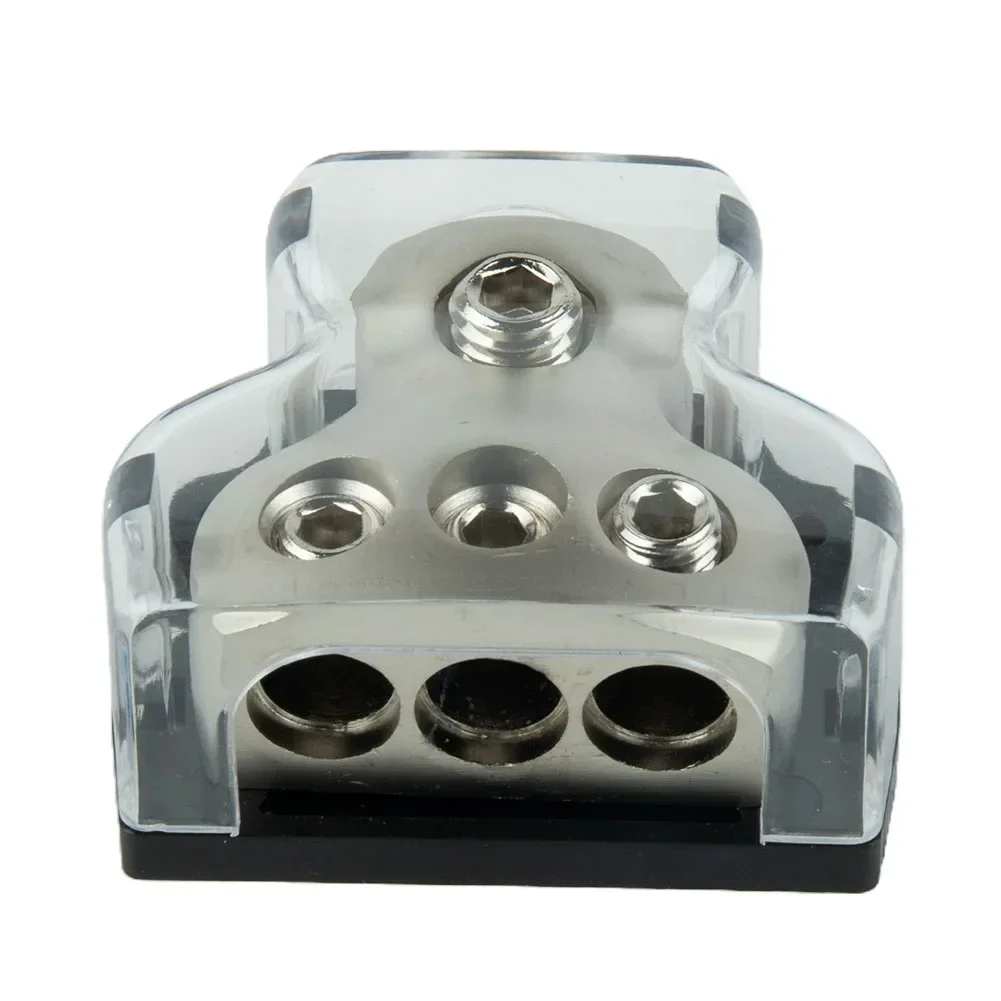 3 Way Distribution Block Car Audio Power Wire Splitter 1*0 Gauge In 3*4 Gauge Out  Distributor Connecting Block For Car Boats