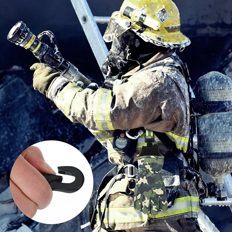 3 Pieces Firefighter Glove Strap Safety Glove Holder For Firefighter Police Work Glove Belt Clip image 5