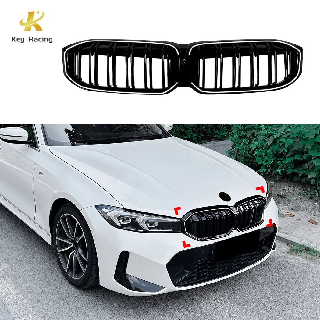 

Для BMW 3 серии G20 G21 G28 LCI 2023 + автомобильный передний бампер, светодиодная решетка, автомобильные аксессуары