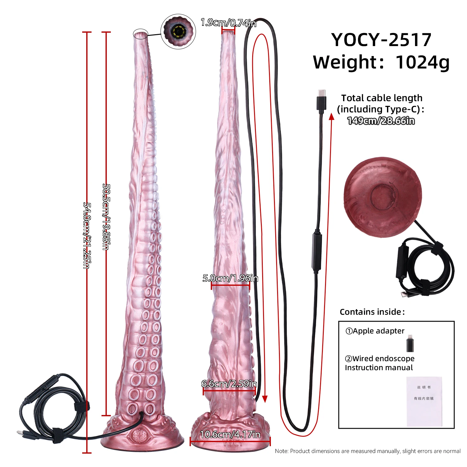 LEZEE Peekable Dildo Anus Stimulator Endoscope Anal Plug Internal Light Bead Buttplug Body Viewing Penis Sex Toys For Men Women