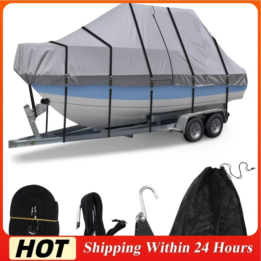 

Чехол для яхты 1200D с защитой от снега и УФ-излучения, с покрытием для двигателя и регулируемой застежкой, для защиты крыши лодки